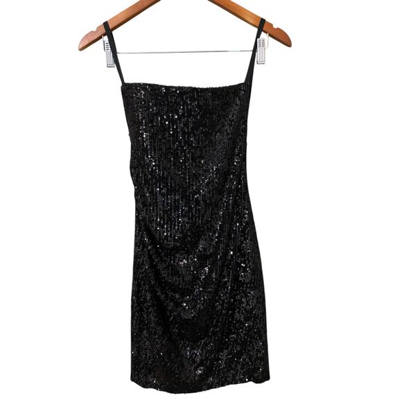 NWT Nookie Lumina Mini Dress Small Black Sequin Backless Cocktail Party Glam - Picture 10 of 12